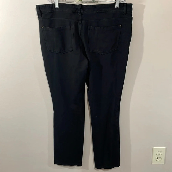 Larry Levine Black Stretch Pants 12 - Picture 4 of 14